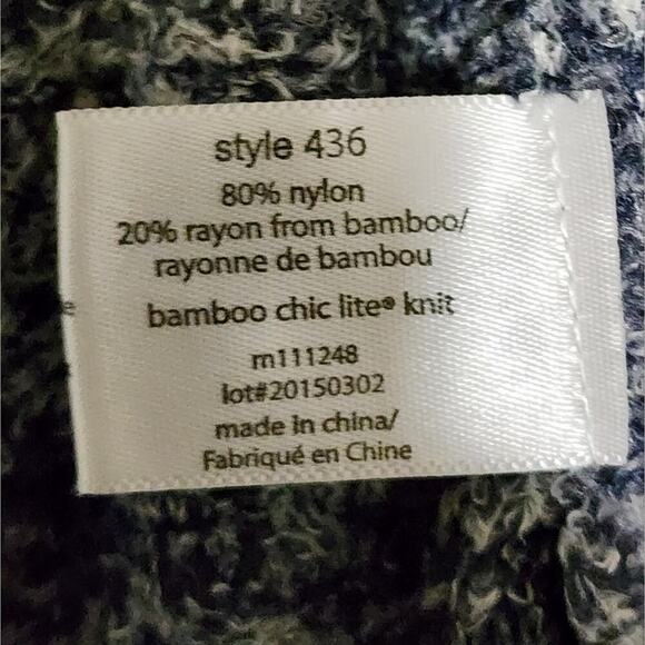 BAREFOOT DREAMS Women's Blue Bamboo Chic Lite Striped Cardigan Sweater #436 S/M - Picture 4 of 5